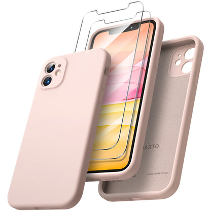 Liquid Silicone iPhone 11 Case with Camera Protection and 2 Screen Protectors