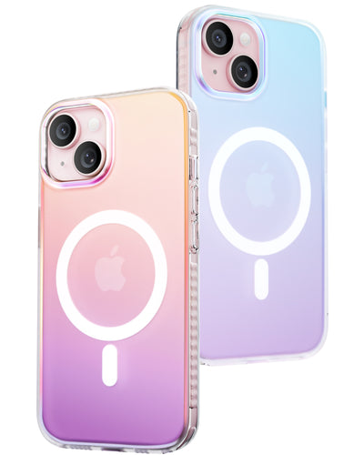 Fluoreszierendes Farbverlauf-MagSafe-Case für die iPhone 15 Serie