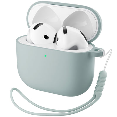 Flüssigsilikon AirPods 4 Hülle (2024) mit Schlüsselband
