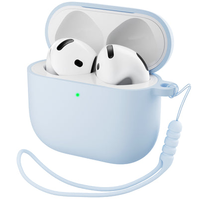 Flüssigsilikon AirPods 4 Hülle (2024) mit Schlüsselband