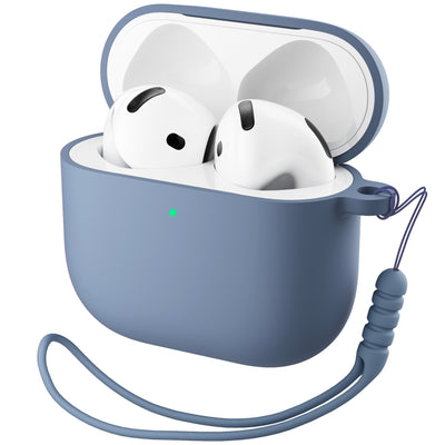 Flüssigsilikon AirPods 4 Hülle (2024) mit Schlüsselband