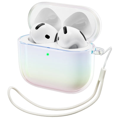 Irisierende AirPods 4 Hülle (2024) mit Lanyard