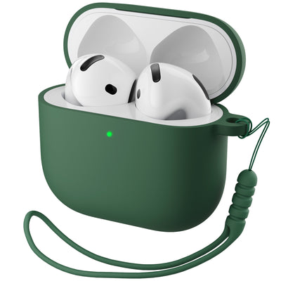 Flüssigsilikon AirPods 4 Hülle (2024) mit Schlüsselband