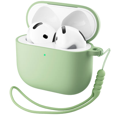 Flüssigsilikon AirPods 4 Hülle (2024) mit Schlüsselband