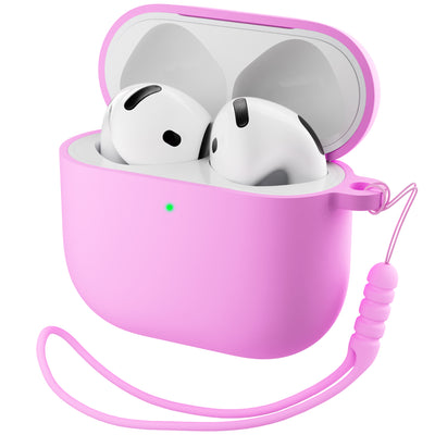 Flüssigsilikon AirPods 4 Hülle (2024) mit Schlüsselband