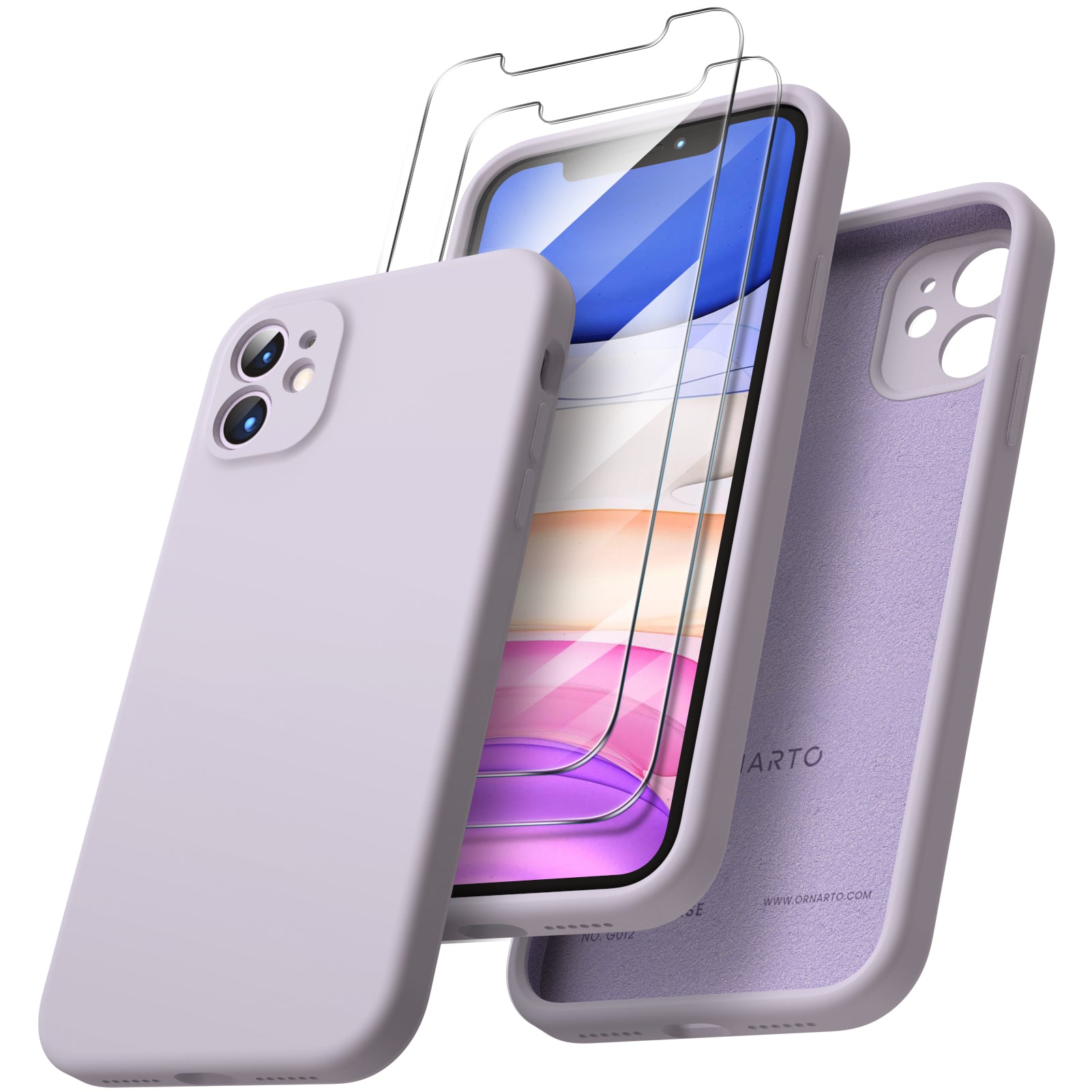 Liquid Silicone iPhone 11 Case with Camera Protection and 2 Screen Protectors