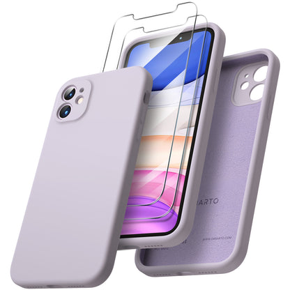 Liquid Silicone iPhone 11 Case with Camera Protection and 2 Screen Protectors
