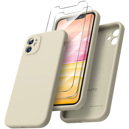 Liquid Silicone iPhone 11 Case with Camera Protection and 2 Screen Protectors