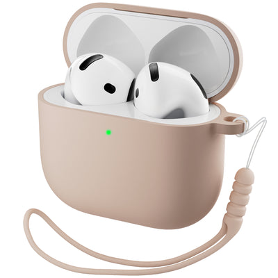 Flüssigsilikon AirPods 4 Hülle (2024) mit Schlüsselband