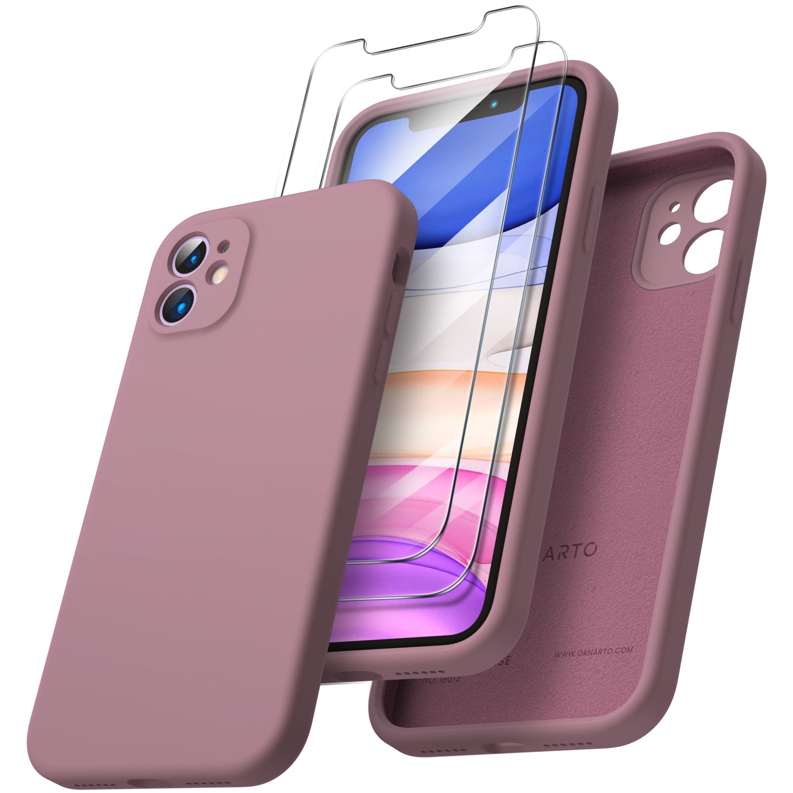 Liquid Silicone iPhone 11 Case with Camera Protection and 2 Screen Protectors