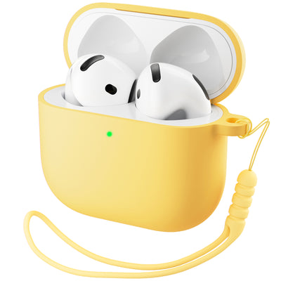 Flüssigsilikon AirPods 4 Hülle (2024) mit Schlüsselband