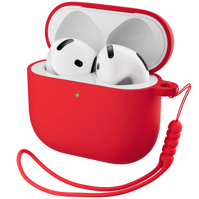 Flüssigsilikon AirPods 4 Hülle (2024) mit Schlüsselband