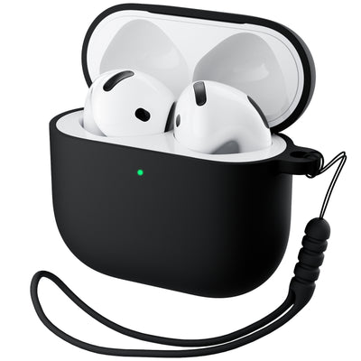 Flüssigsilikon AirPods 4 Hülle (2024) mit Schlüsselband