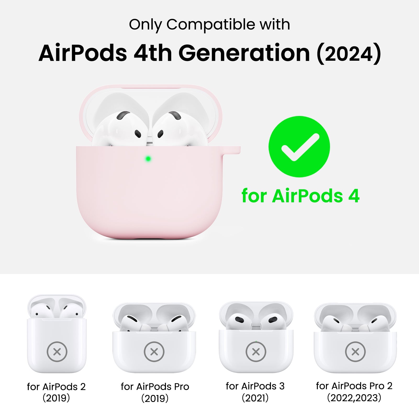Liquid Silicone AirPods 4 Case(2024) with Lanyard