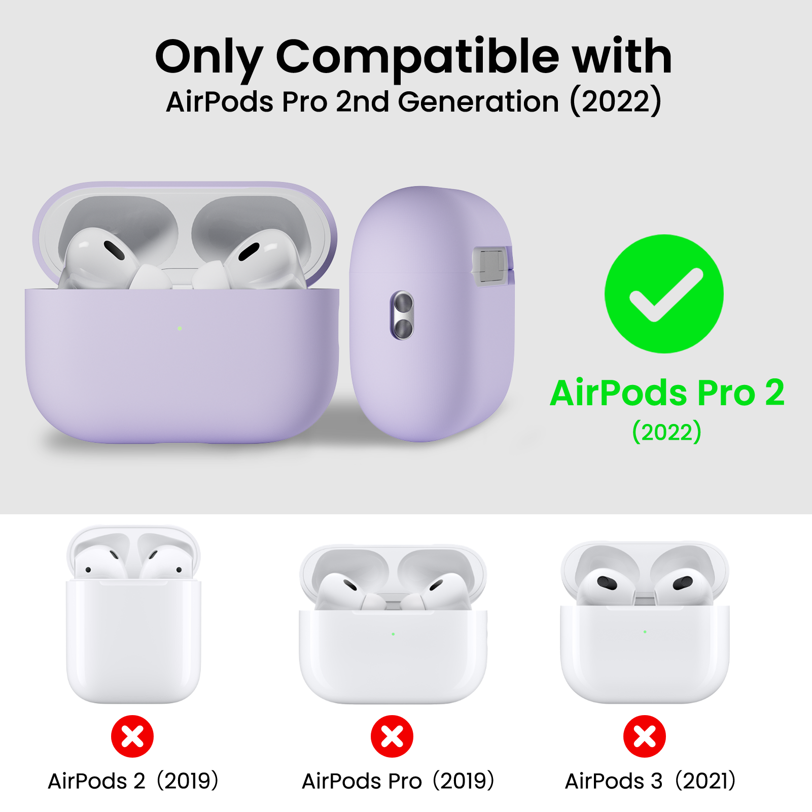 Liquid Silicone AirPods Pro 2 Case(2022) with Lanyard
