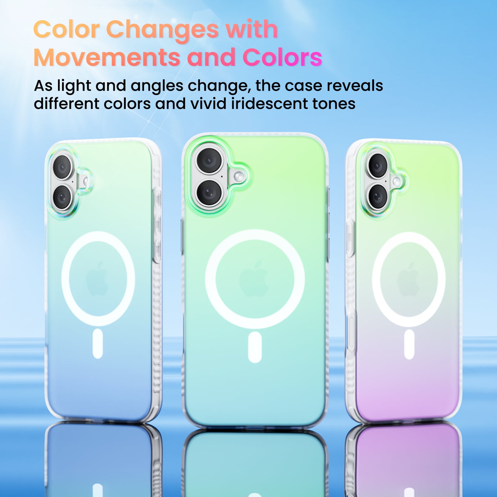 Hue for iPhone 16 Series, Fluorescent Gradient, Compatible with Magsafe
