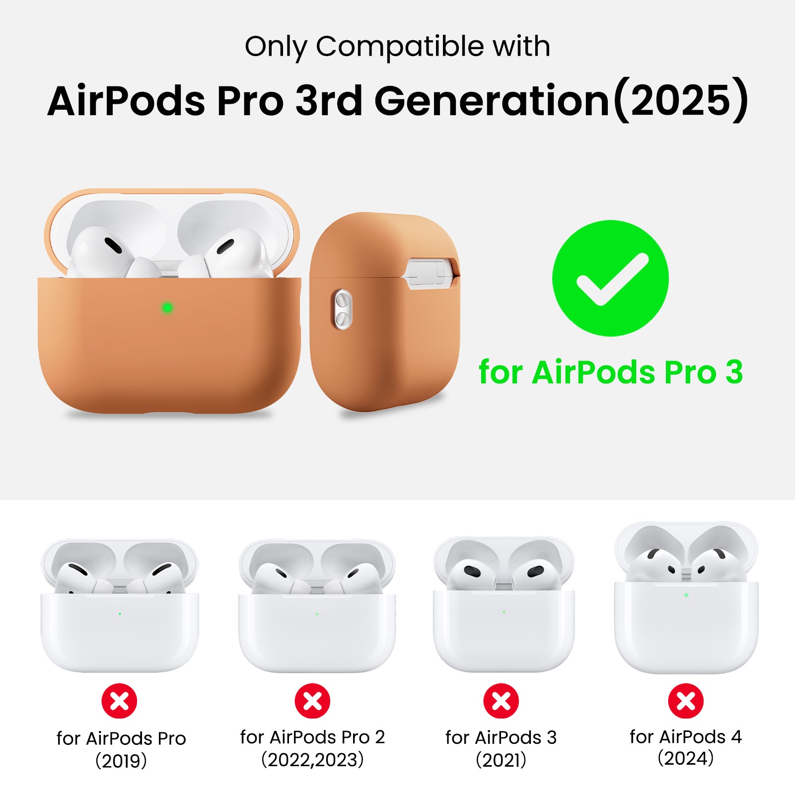 Liquid Silicone AirPods Pro 3 with Lanyard