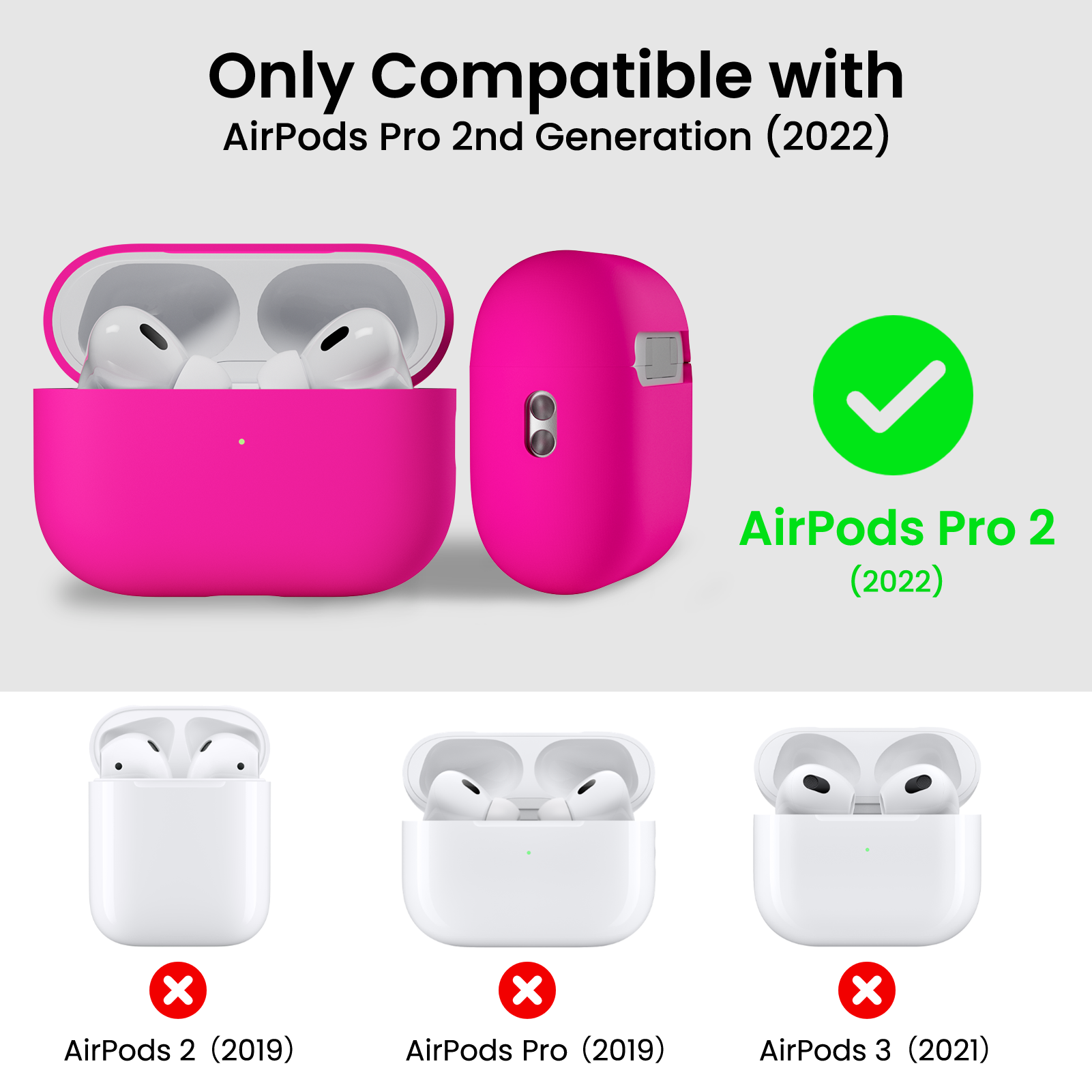 Liquid Silicone AirPods Pro 2 Case(2022) with Lanyard