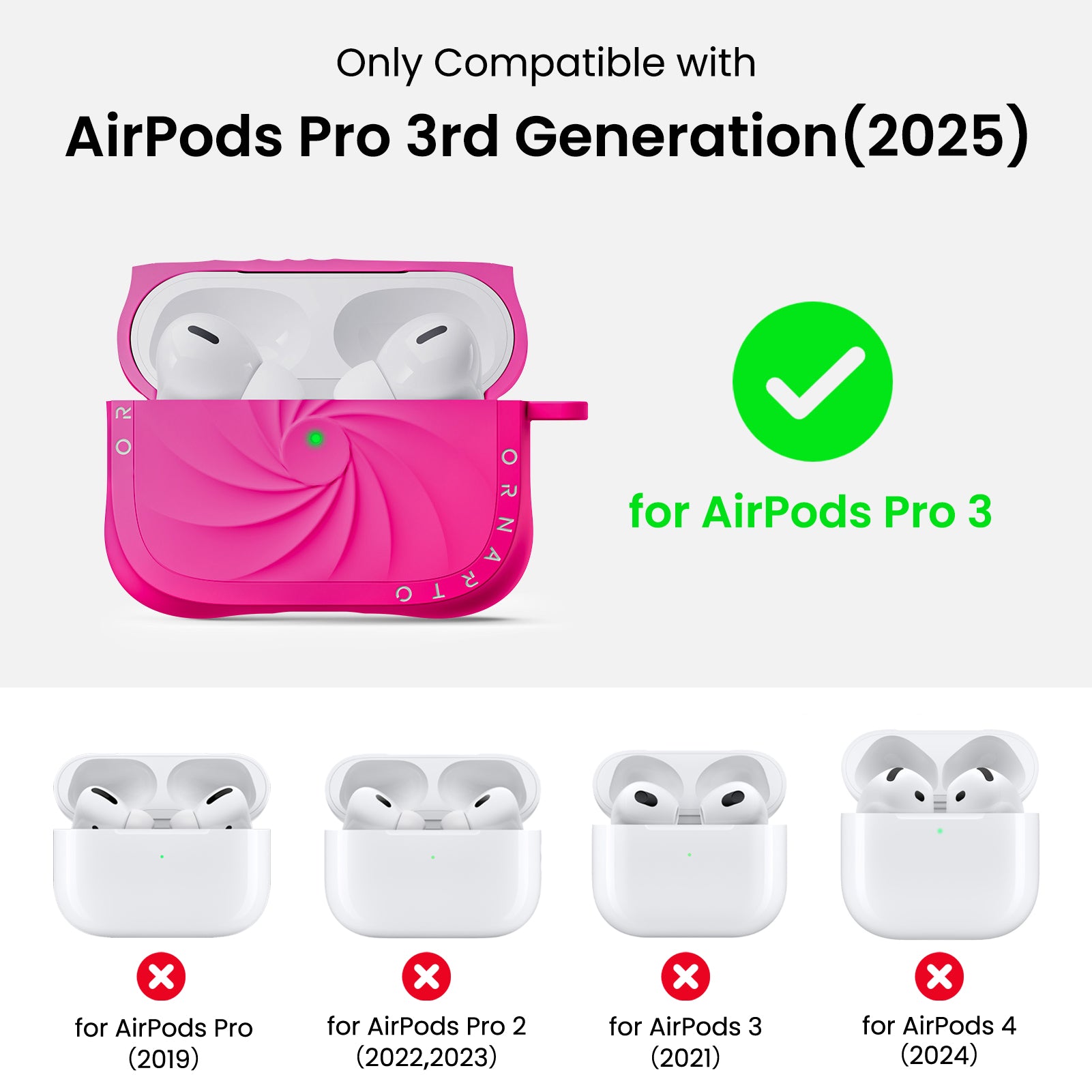 VORTUXE Liquid Silicone AirPods Pro 3 Case