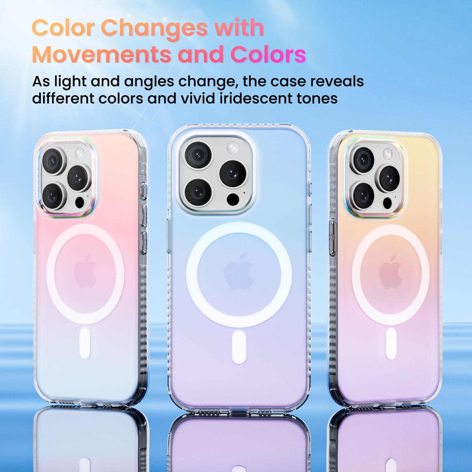 Hue for iPhone 15 Series, Fluorescent Gradient, Compatible with Magsafe