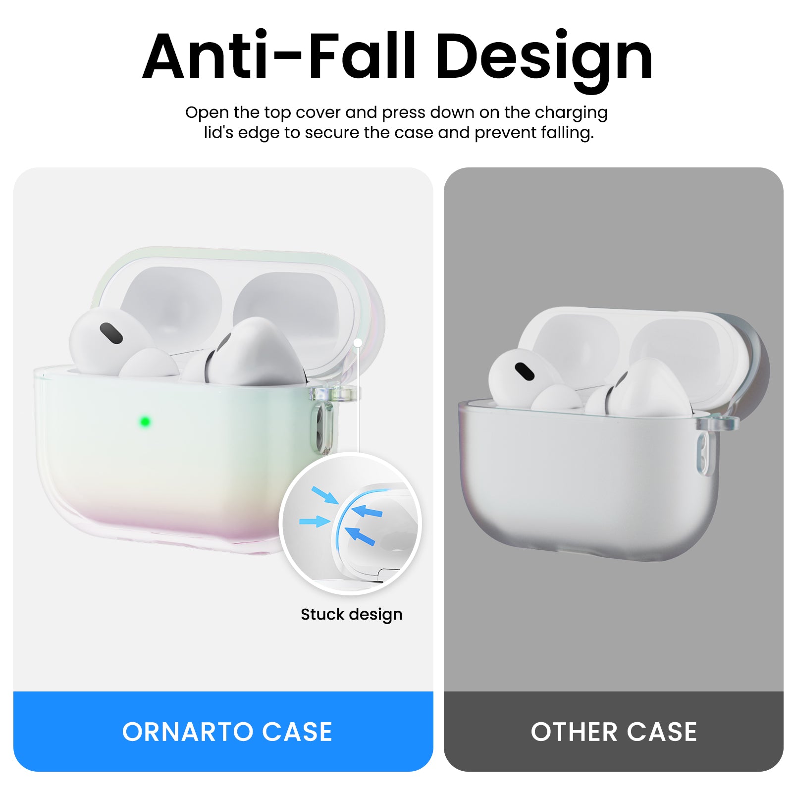 Iridescent AirPods Pro 2 with Lanyard