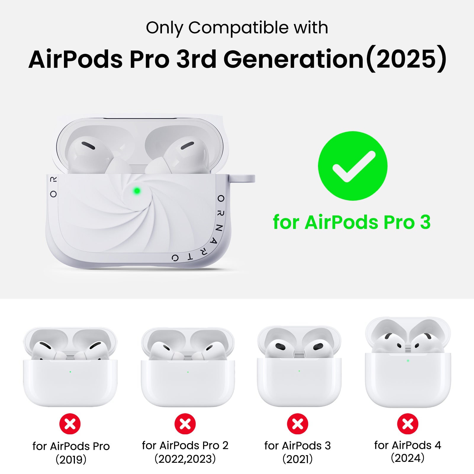 VORTUXE Liquid Silicone AirPods Pro 3 Case