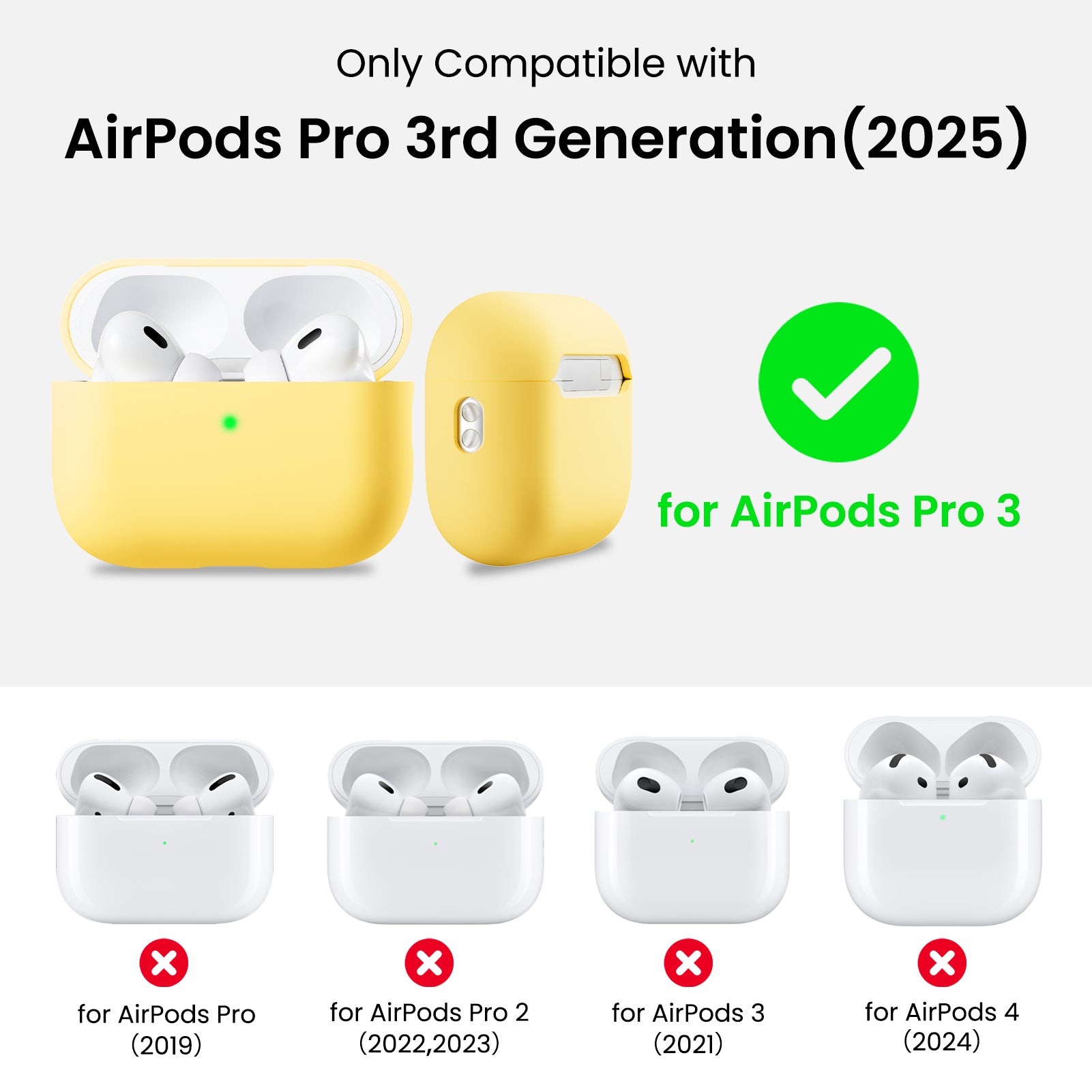 Liquid Silicone AirPods Pro 3 with Lanyard