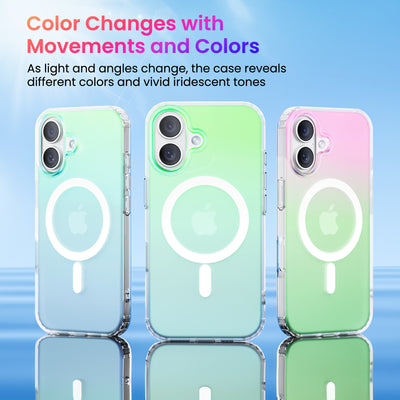 Fluoreszierende Gradient MagSafe Hülle für die iPhone 16 Serie