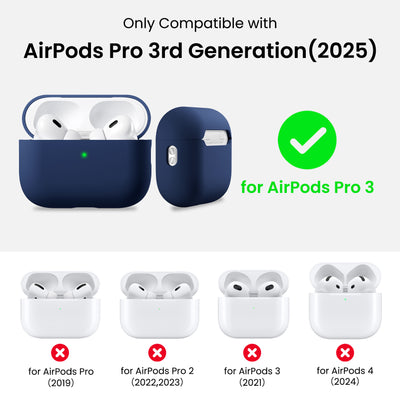 Flüssigsilikon-Hülle für AirPods Pro 3 mit Schlüsselband