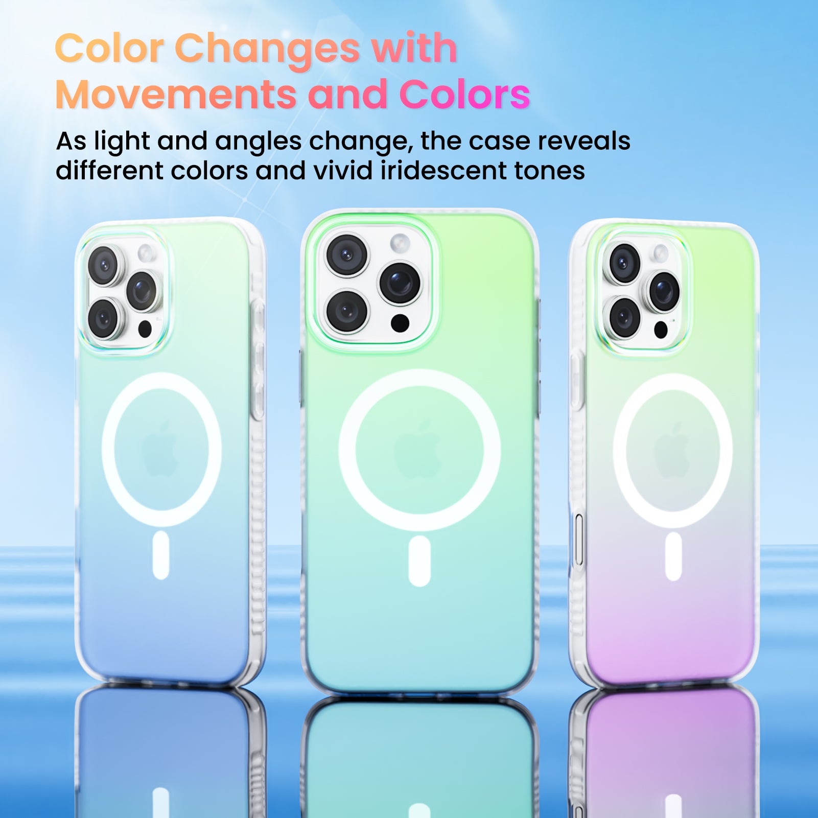 Hue for iPhone 16 Series, Fluorescent Gradient, Compatible with Magsafe