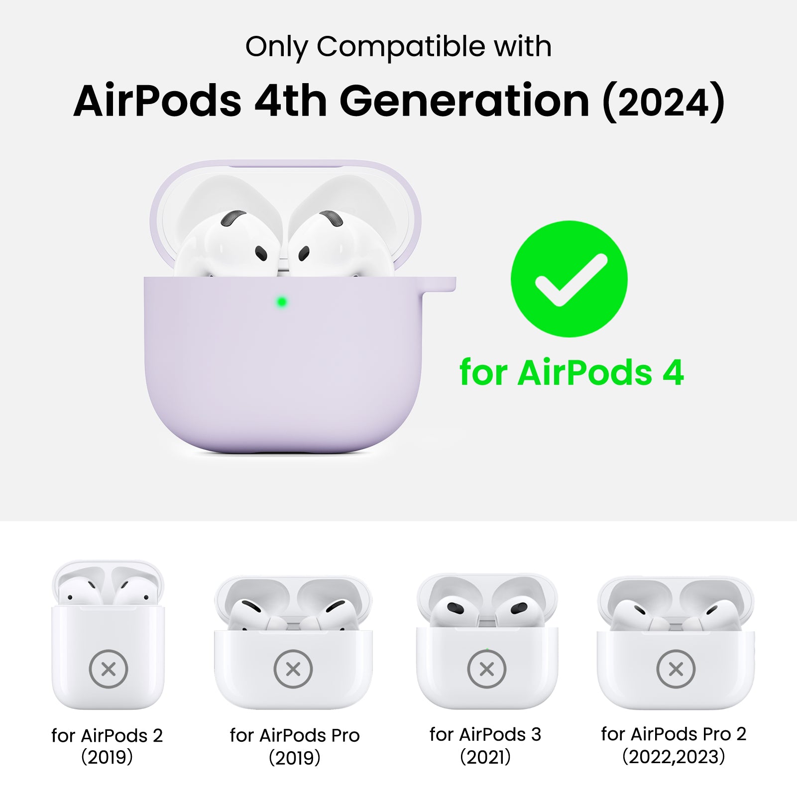 Liquid Silicone AirPods 4 Case(2024) with Lanyard