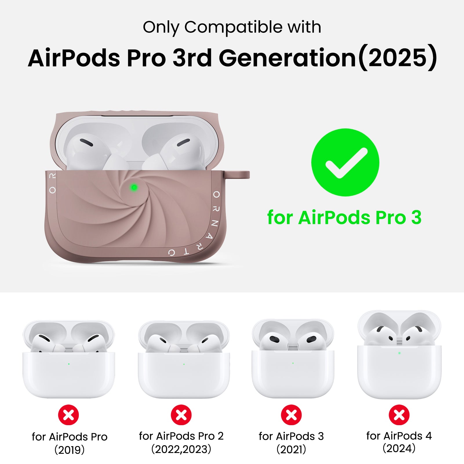 VORTUXE Liquid Silicone AirPods Pro 3 Case