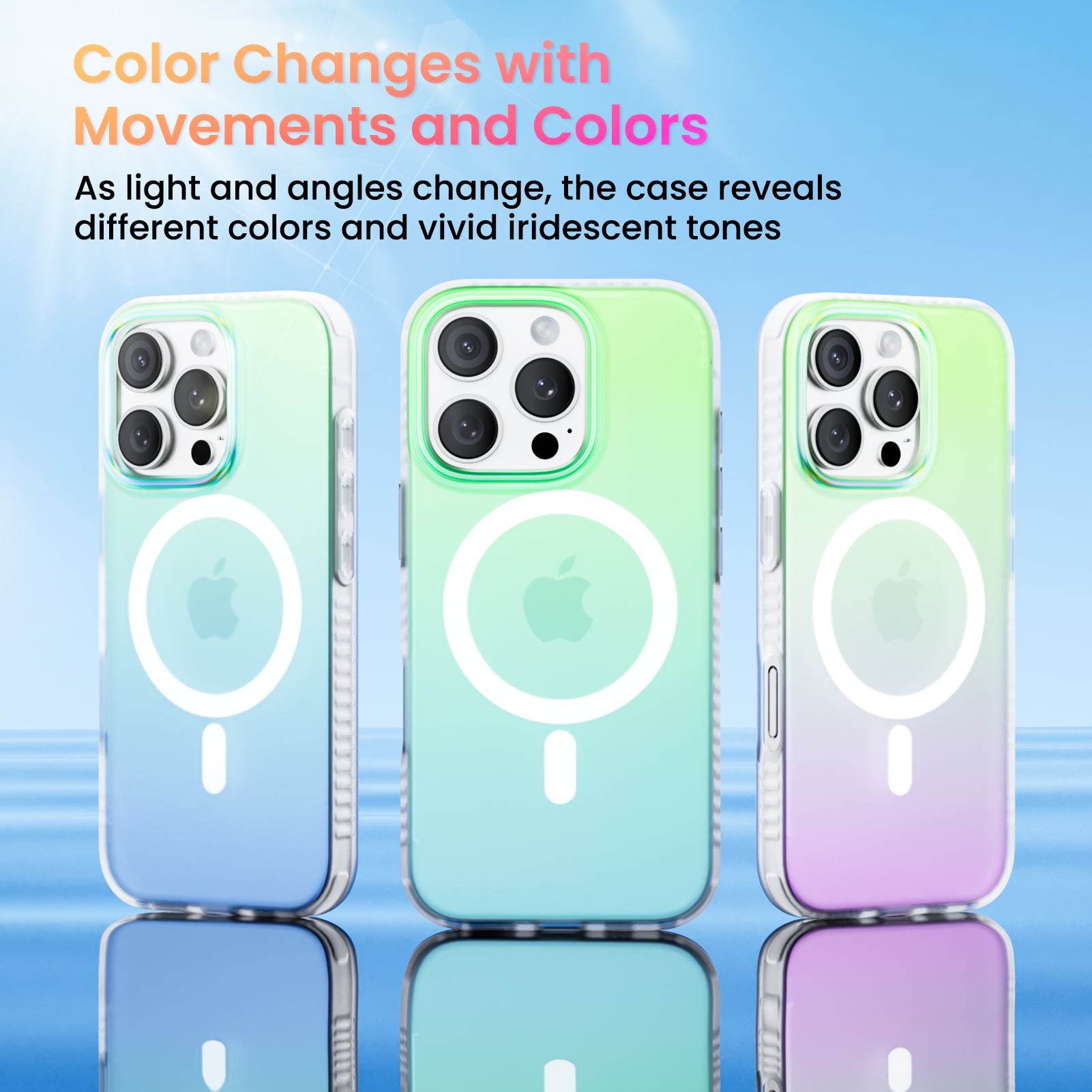 Hue for iPhone 16 Series, Fluorescent Gradient, Compatible with Magsafe