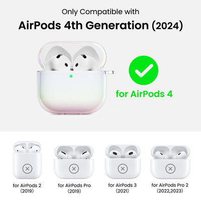 Irisierende AirPods 4 Hülle (2024) mit Lanyard