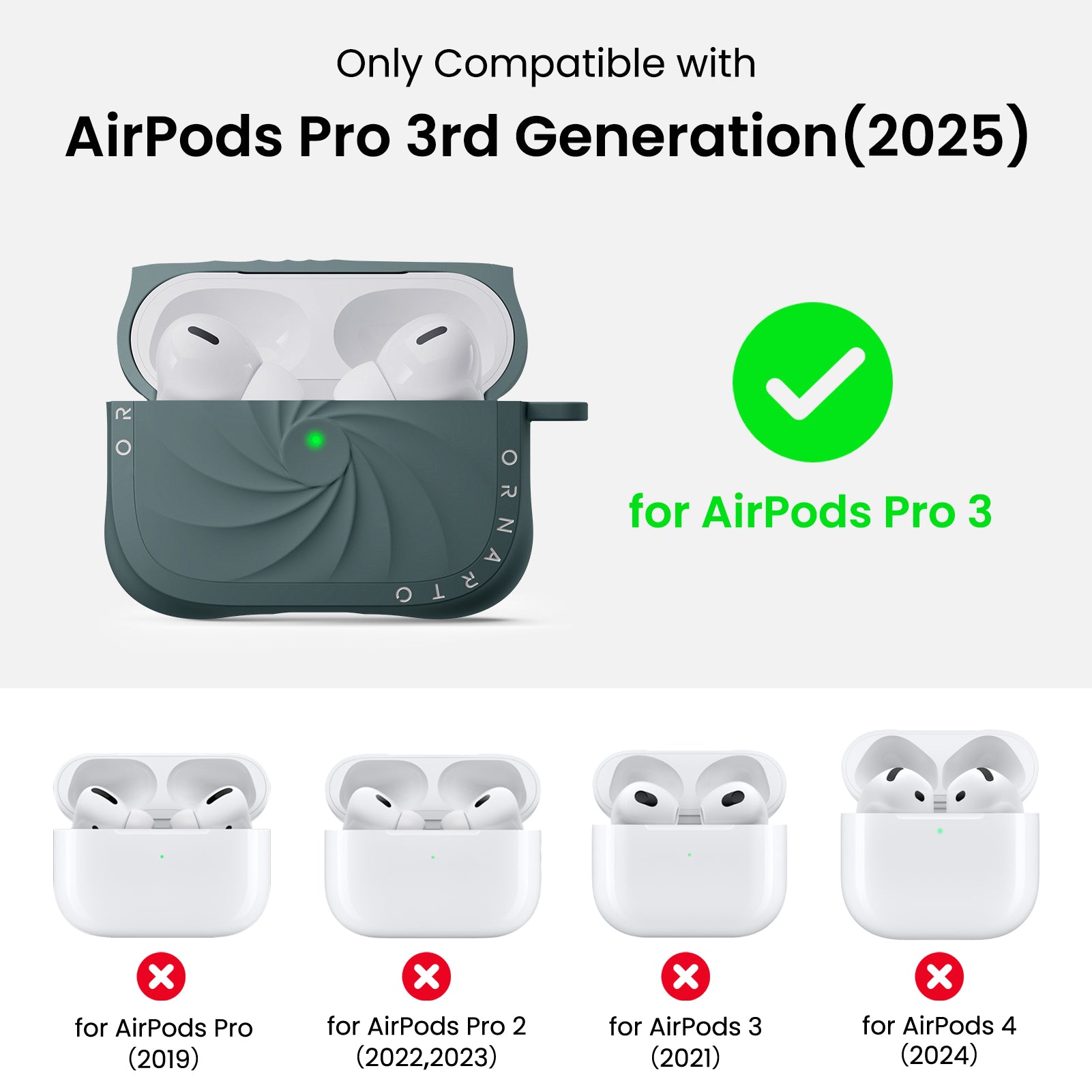 VORTUXE Liquid Silicone AirPods Pro 3 Case