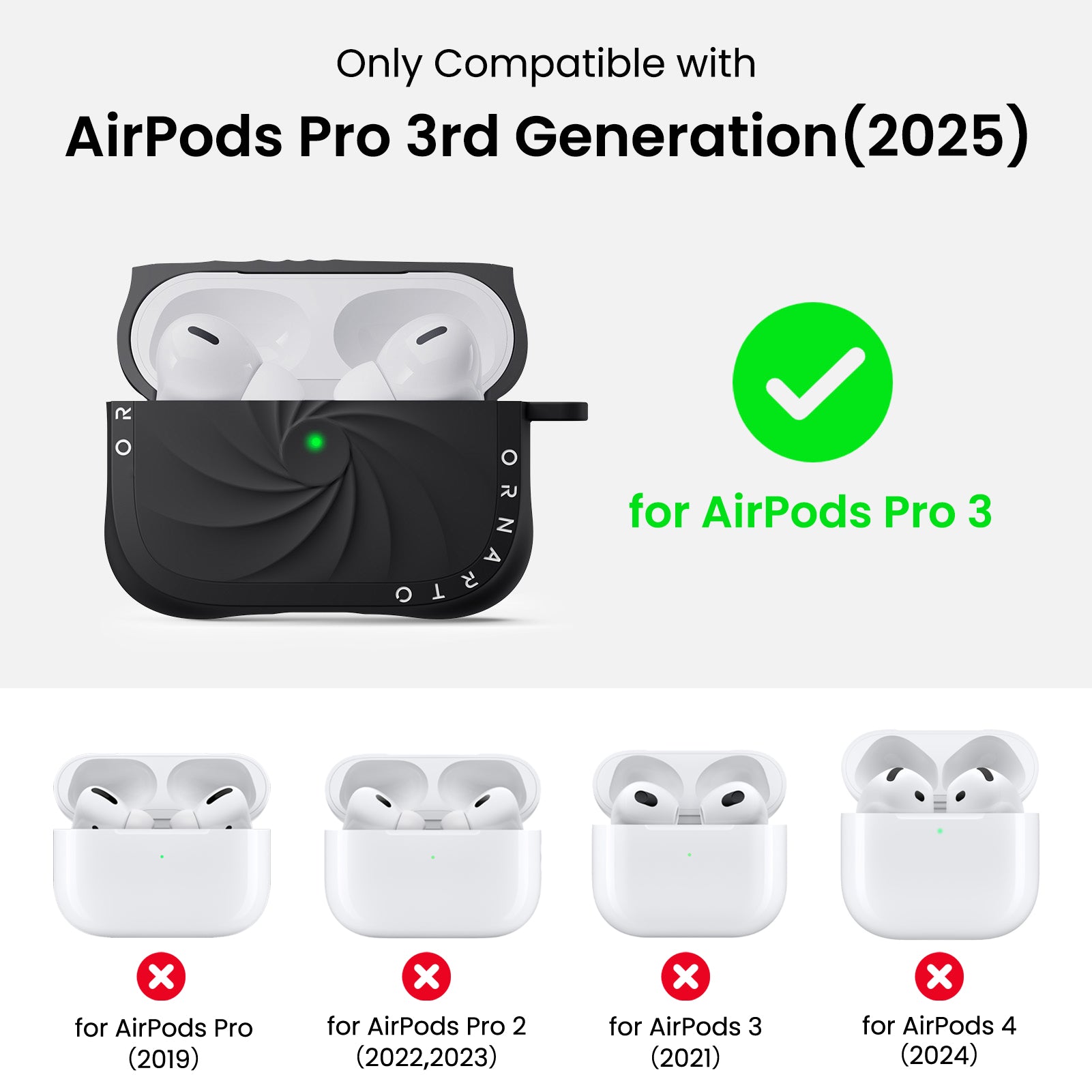 VORTUXE Liquid Silicone AirPods Pro 3 Case