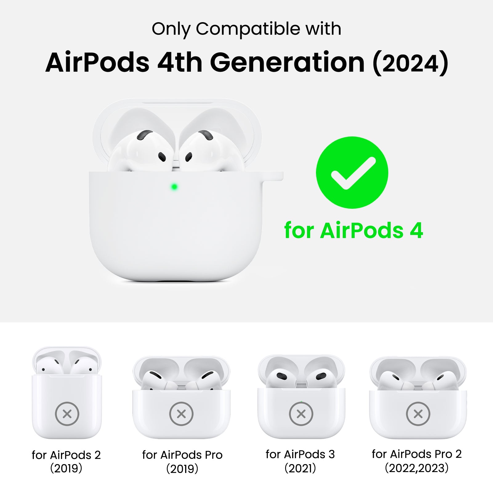 Liquid Silicone AirPods 4 Case(2024) with Lanyard