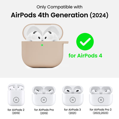 Flüssigsilikon AirPods 4 Hülle (2024) mit Schlüsselband