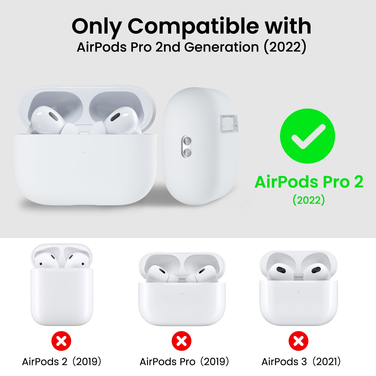 Liquid Silicone AirPods Pro 2 Case(2022) with Lanyard