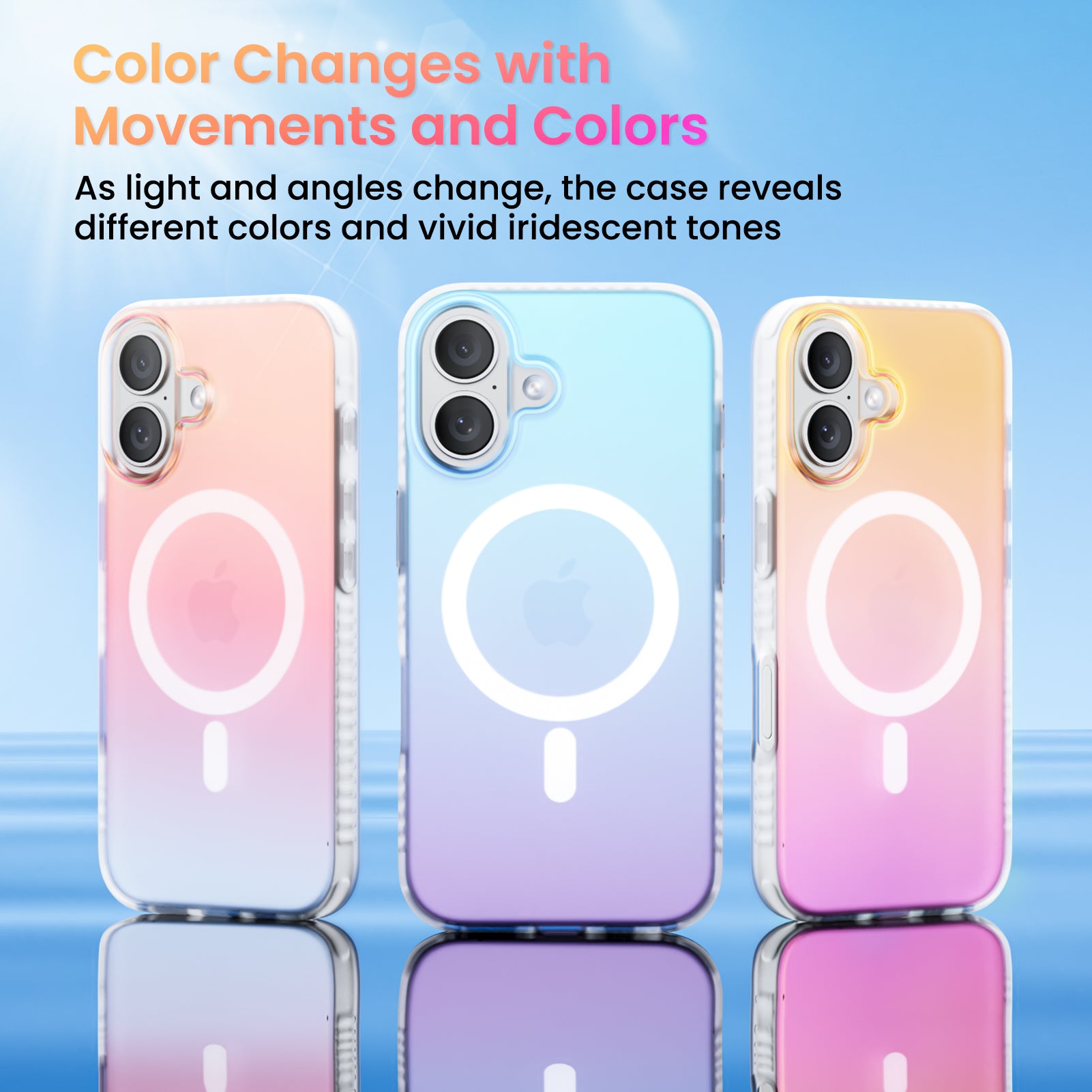 Hue for iPhone 16 Series, Fluorescent Gradient, Compatible with Magsafe