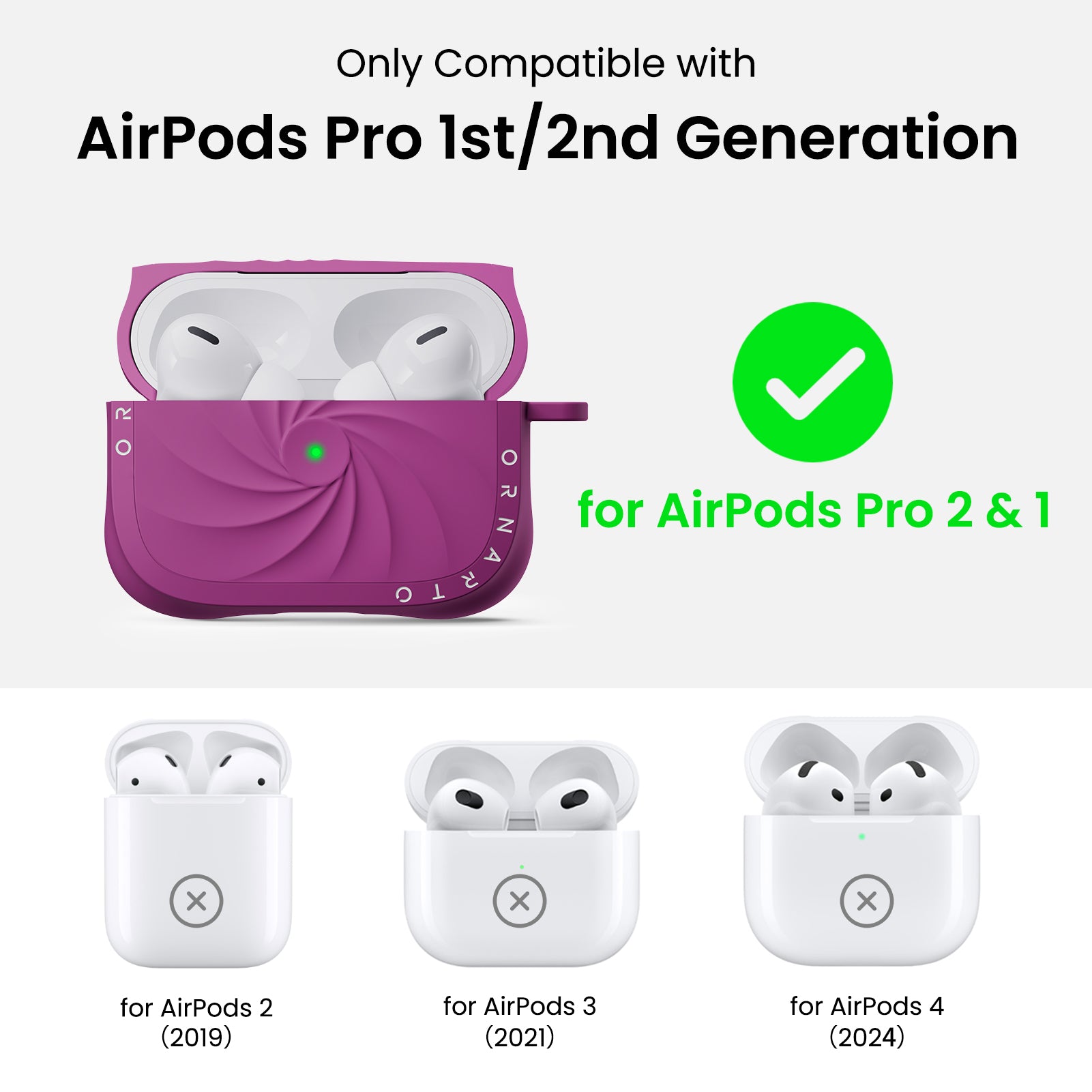 VORTUXE Liquid Silicone AirPods Pro 2 Case