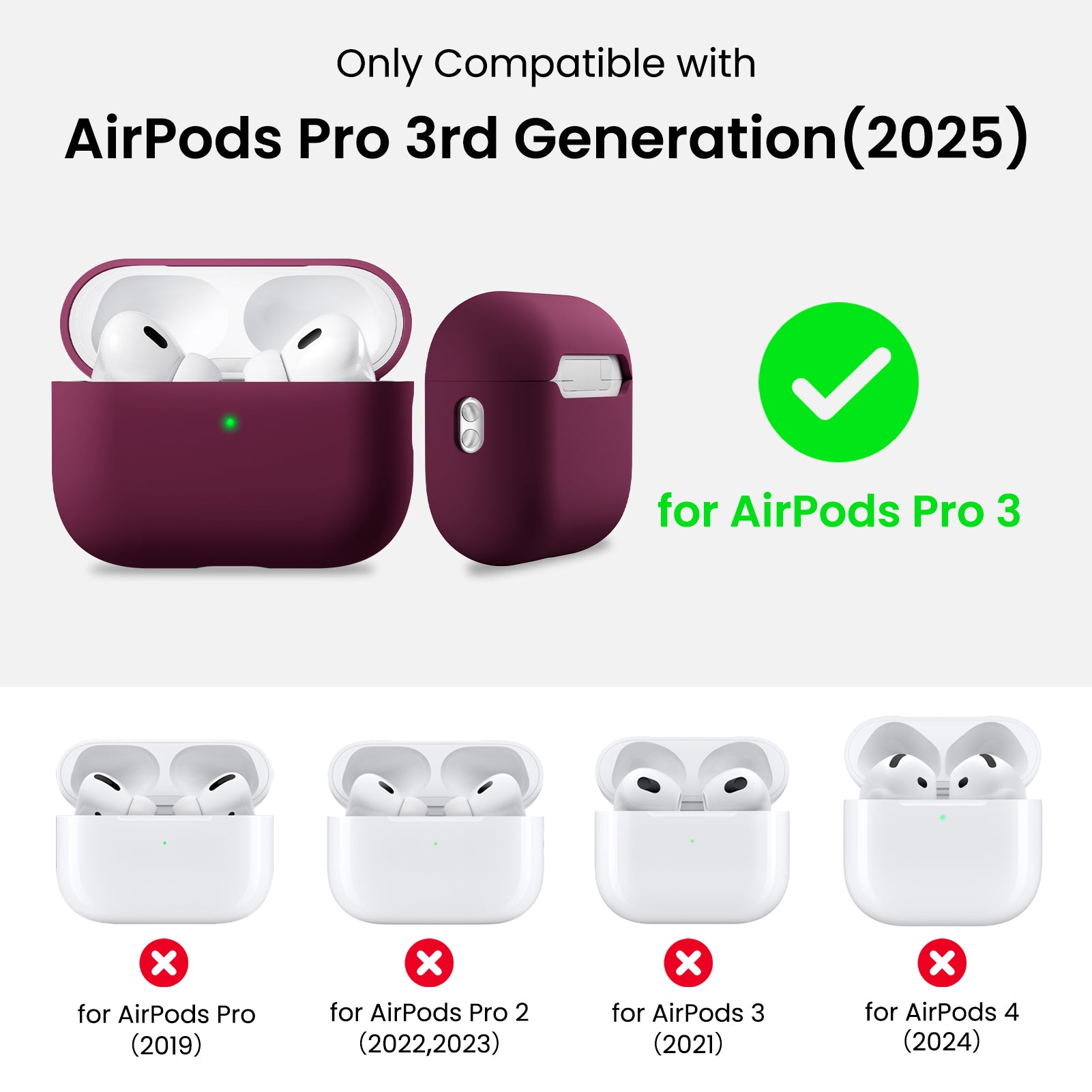 Liquid Silicone AirPods Pro 3 with Lanyard