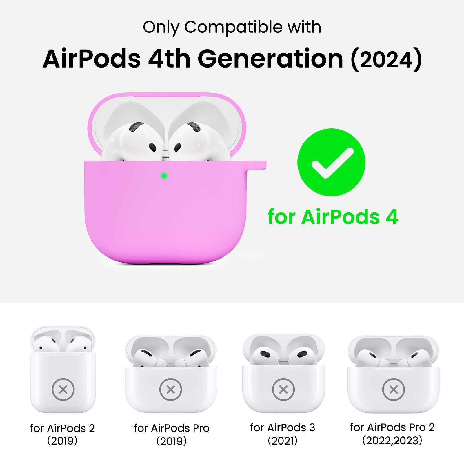 Liquid Silicone AirPods 4 Case(2024) with Lanyard