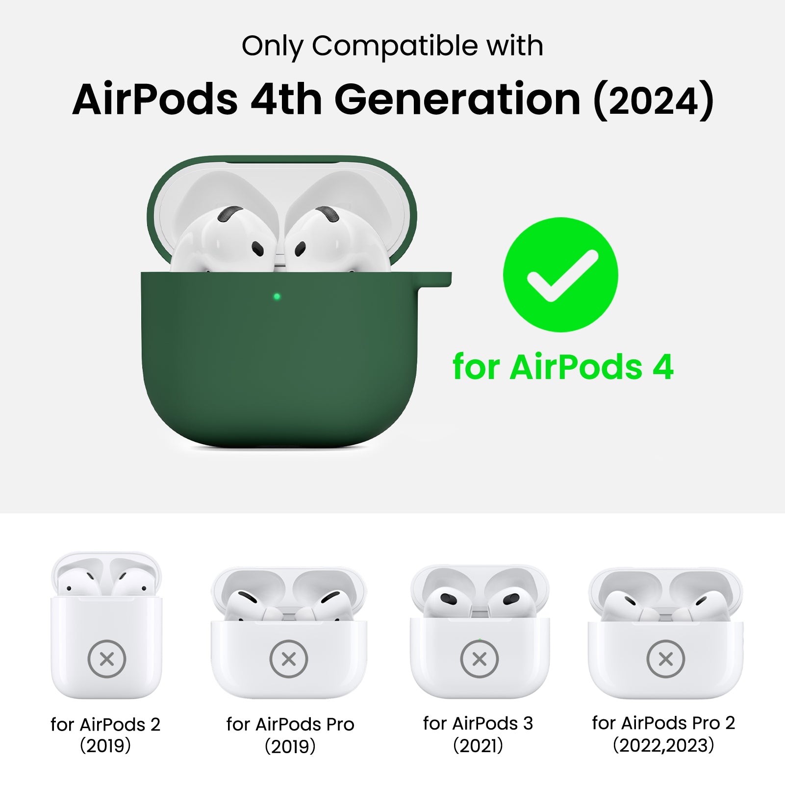 Liquid Silicone AirPods 4 Case(2024) with Lanyard