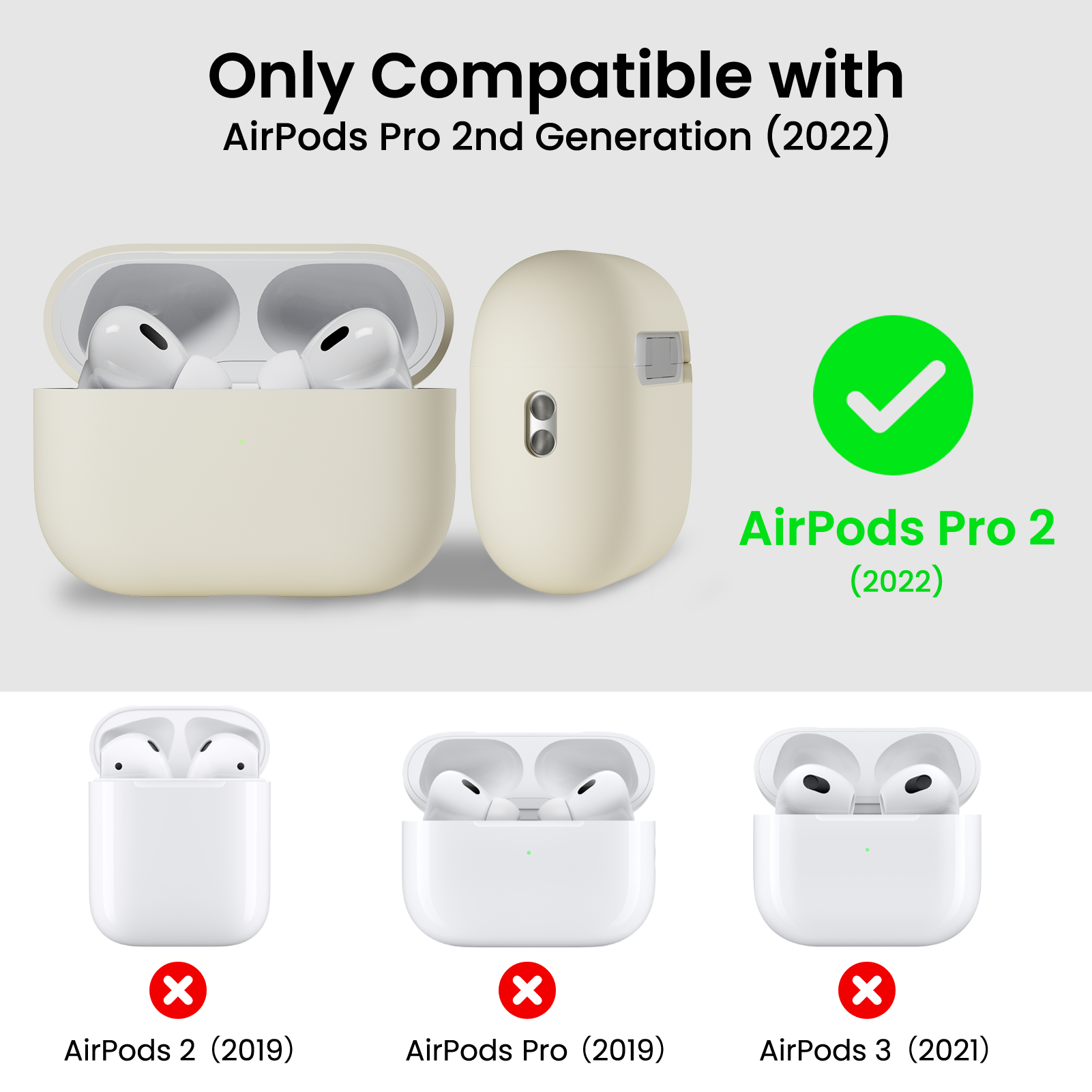 Liquid Silicone AirPods Pro 2 Case(2022) with Lanyard