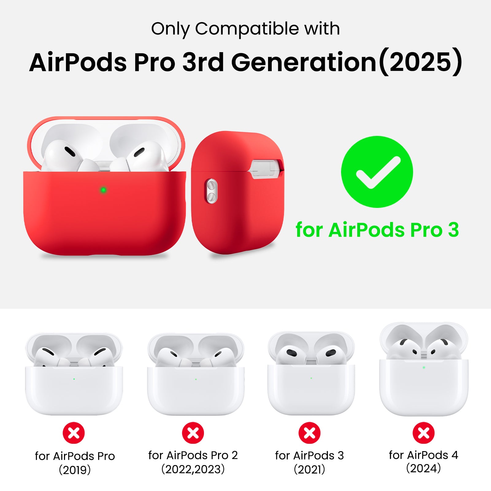 Liquid Silicone AirPods Pro 3 with Lanyard