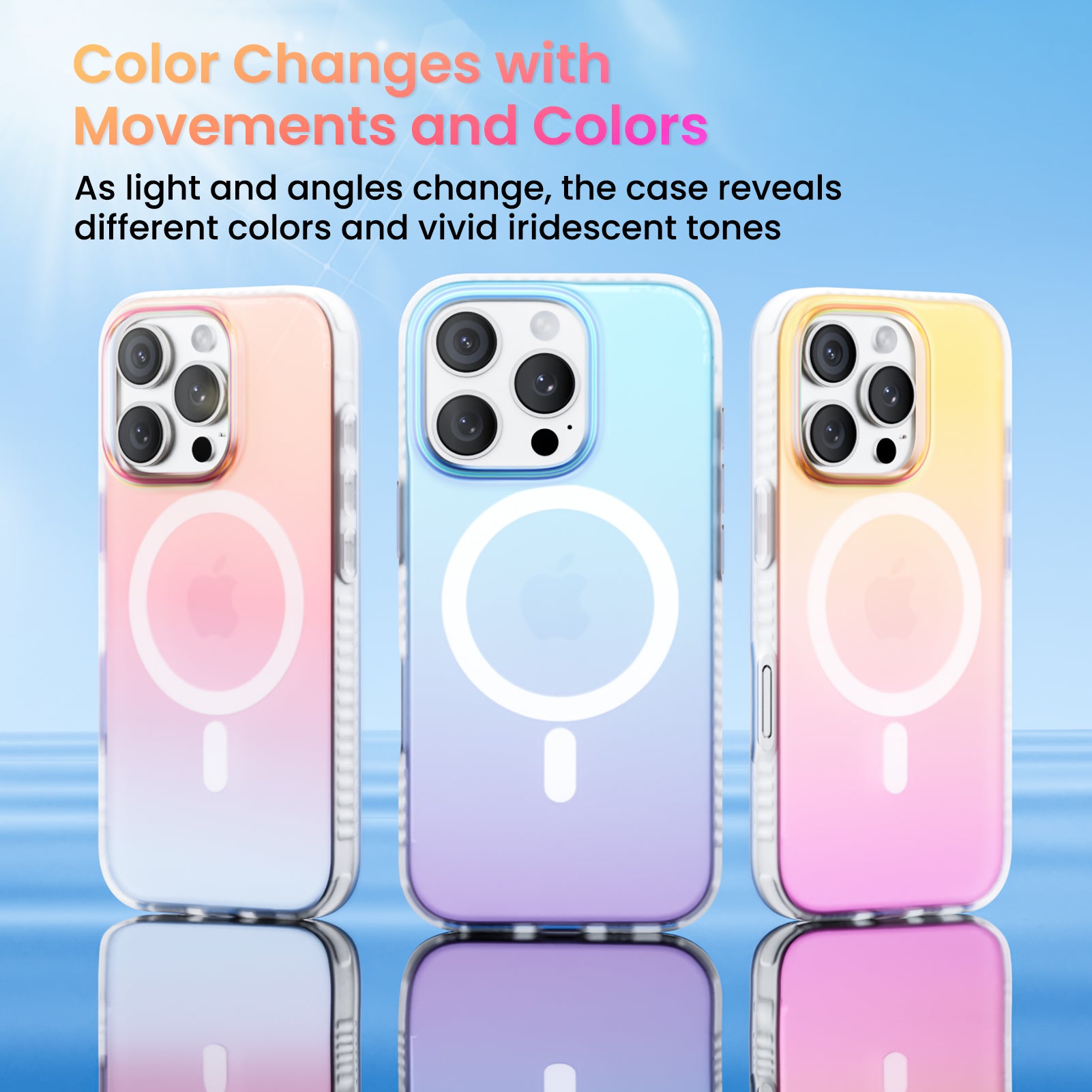Hue for iPhone 16 Series, Fluorescent Gradient, Compatible with Magsafe