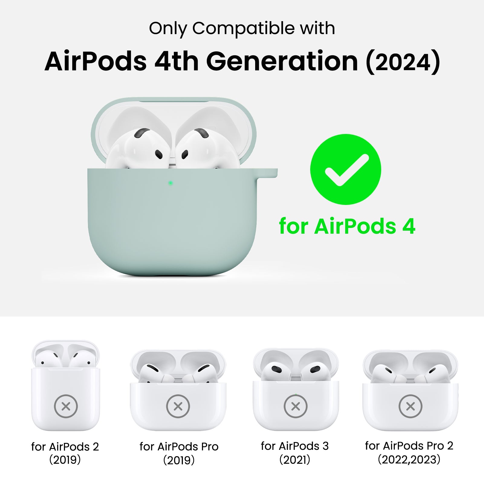 Liquid Silicone AirPods 4 Case(2024) with Lanyard