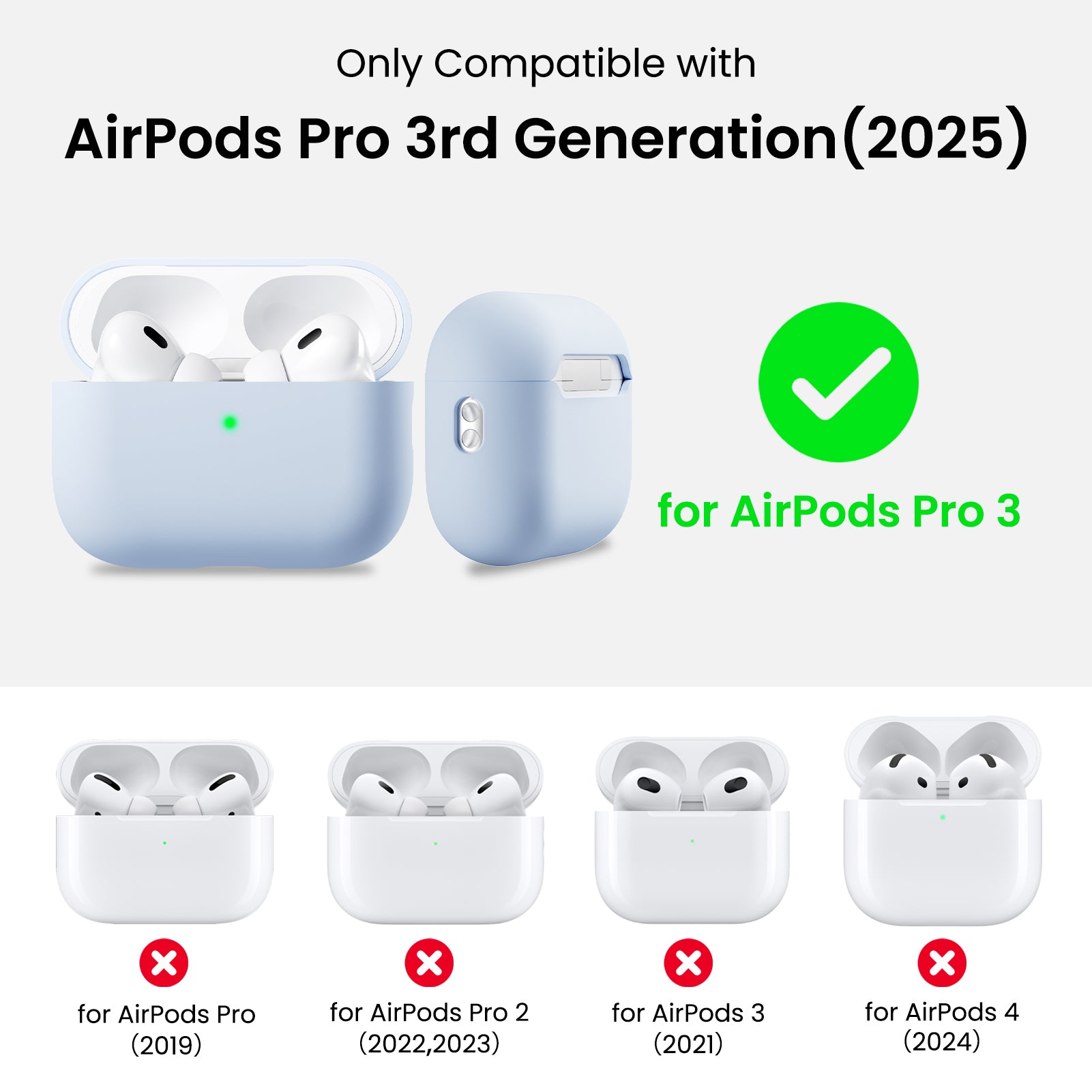 Liquid Silicone AirPods Pro 3 with Lanyard