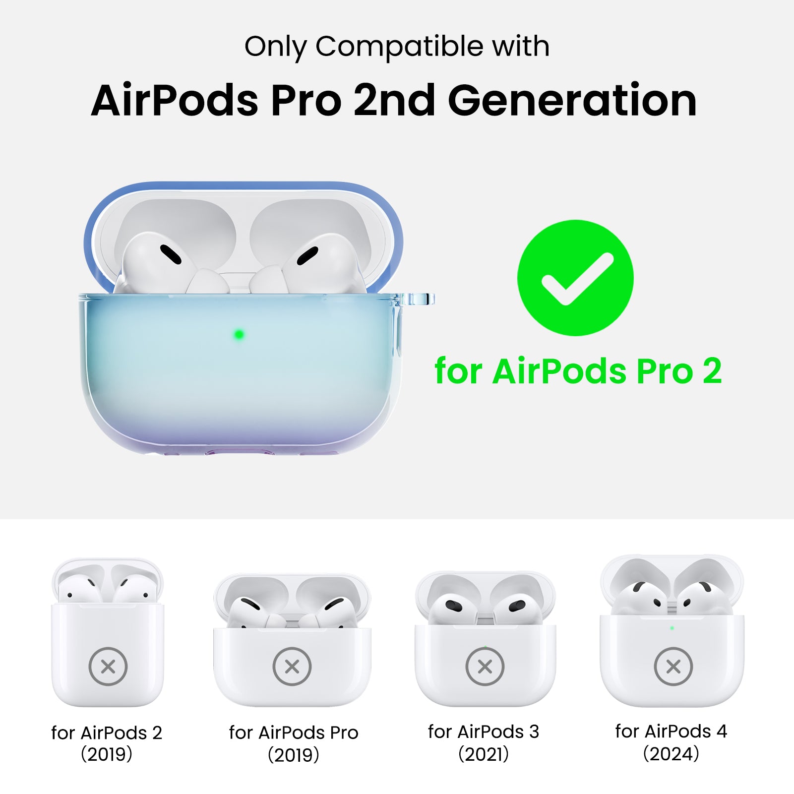 Iridescent AirPods Pro 2 with Lanyard